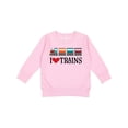 thumbnail image 1 of Inktastic I Love Trains Toddler Sweatshirt, 1 of 4