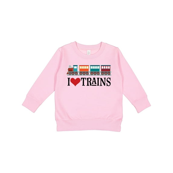 Inktastic I Love Trains Toddler Sweatshirt