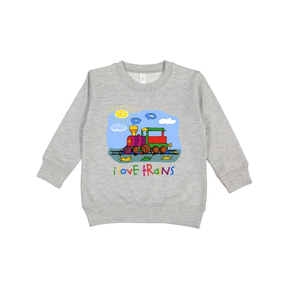 Inktastic I Love Trains Toddler Sweatshirt