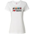 thumbnail image 1 of Inktastic I Love Trains Women's T-Shirt, 1 of 5