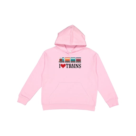 Inktastic I Love Trains Youth Hoodie Sweatshirt