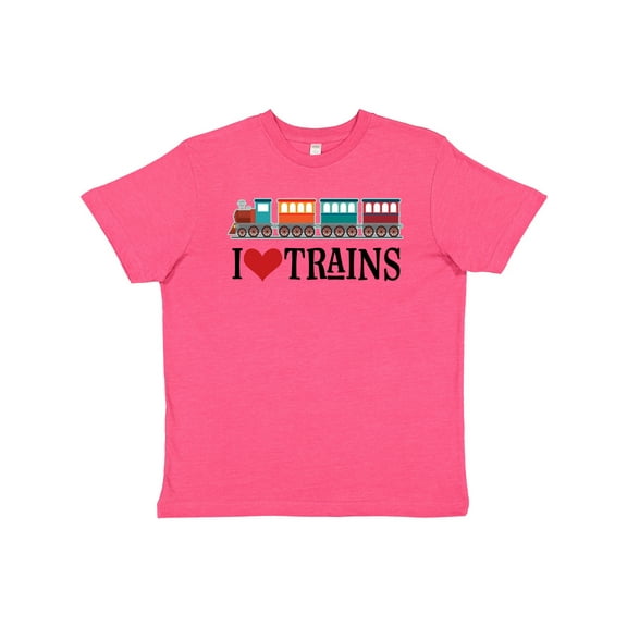 Inktastic I Love Trains Youth T-Shirt