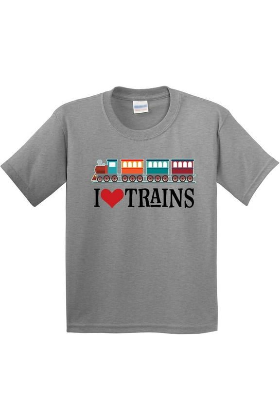I Love Trains Youth T-Shirt