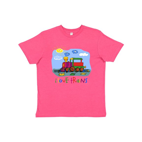 Inktastic I Love Trains Youth T-Shirt