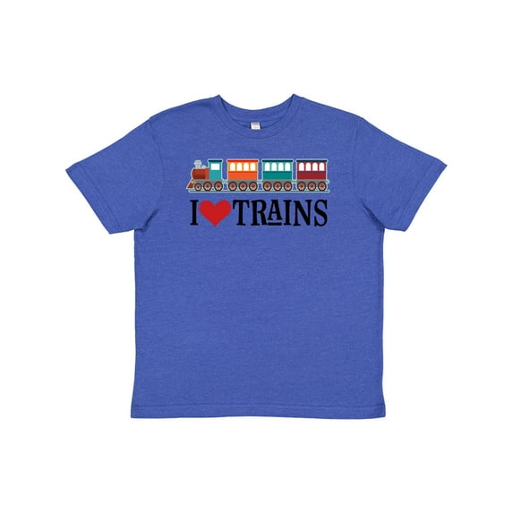Inktastic I Love Trains Youth T-Shirt