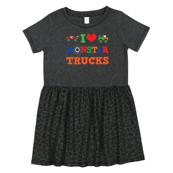 Inktastic I Love Trucks Girls Toddler Dress