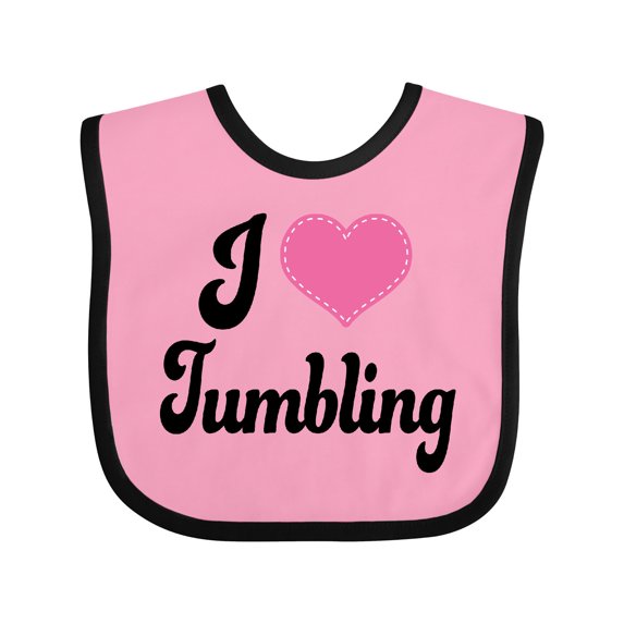 Inktastic I Love Tumbling Girls Baby Bib