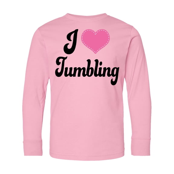 Inktastic I Love Tumbling Long Sleeve Youth T-Shirt