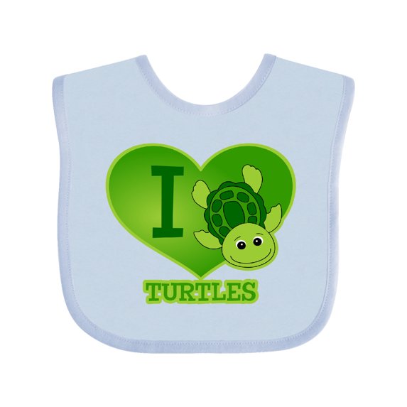 Inktastic I Love Turtles Boys or Girls Baby Bib