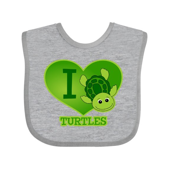 Inktastic I Love Turtles Boys or Girls Baby Bib