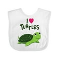 thumbnail image 1 of Inktastic I Love Turtles Boys or Girls Baby Bib, 1 of 4