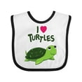 thumbnail image 1 of Inktastic I Love Turtles Boys or Girls Baby Bib, 1 of 4