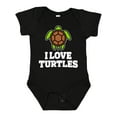 thumbnail image 1 of Inktastic I Love Turtles Boys or Girls Baby Bodysuit, 1 of 5