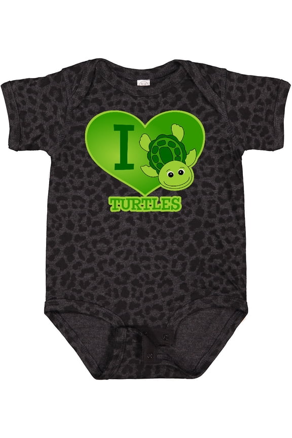 I Love Turtles Boys or Girls Baby Bodysuit