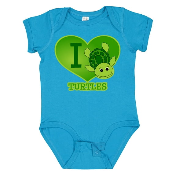 Inktastic I Love Turtles Boys or Girls Baby Bodysuit