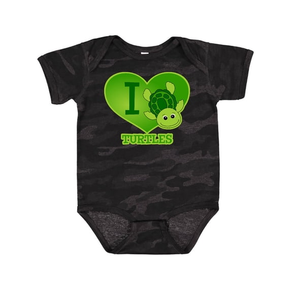 Inktastic I Love Turtles Boys or Girls Baby Bodysuit