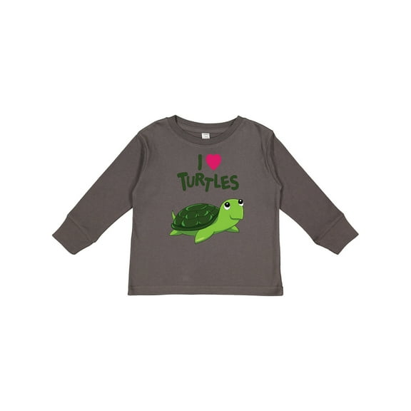 Inktastic I Love Turtles Boys or Girls Long Sleeve Toddler T-Shirt