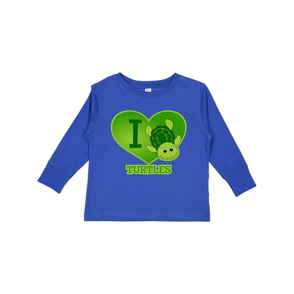 Inktastic I Love Turtles Boys or Girls Long Sleeve Toddler T-Shirt