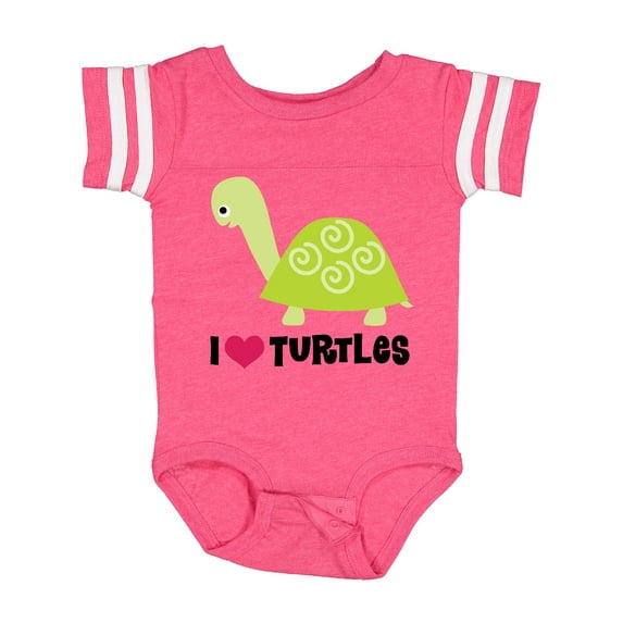 Inktastic I Love Turtles Cute Kids Boys or Girls Baby Bodysuit