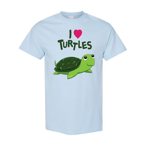Inktastic I Love Turtles T-Shirt