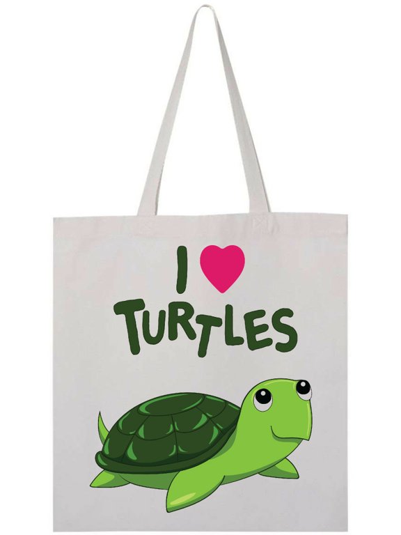 I Love Turtles Tote Bag