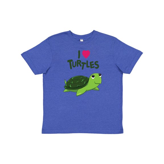 Inktastic I Love Turtles Youth T-Shirt