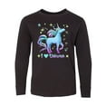 thumbnail image 1 of Inktastic I Love Unicorns- Blue and Purple Long Sleeve Youth T-Shirt, 1 of 5