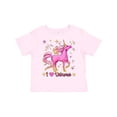 thumbnail image 1 of Inktastic I Love Unicorns- Pink and Yellow Boys or Girls Toddler T-Shirt, 1 of 5