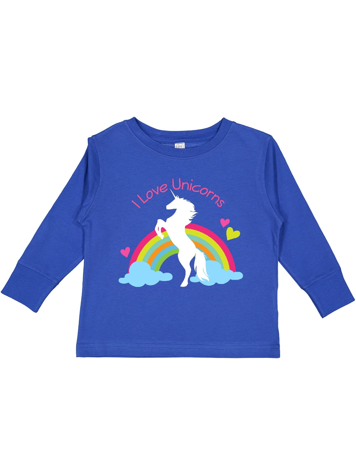 Inktastic I Love Unicorns Rainbow Boys or Girls Long Sleeve