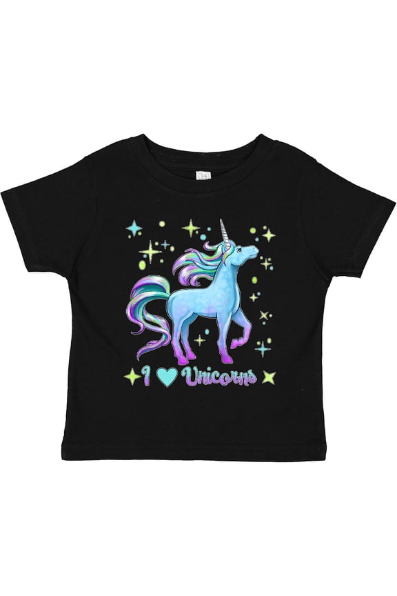 I Love Unicorns- blue and purple Boys or Girls Toddler T-Shirt