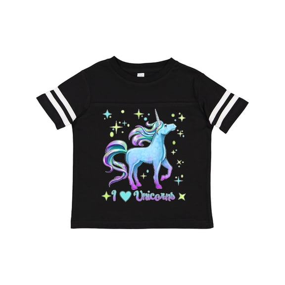 Inktastic I Love Unicorns- blue and purple Boys or Girls Toddler T-Shirt