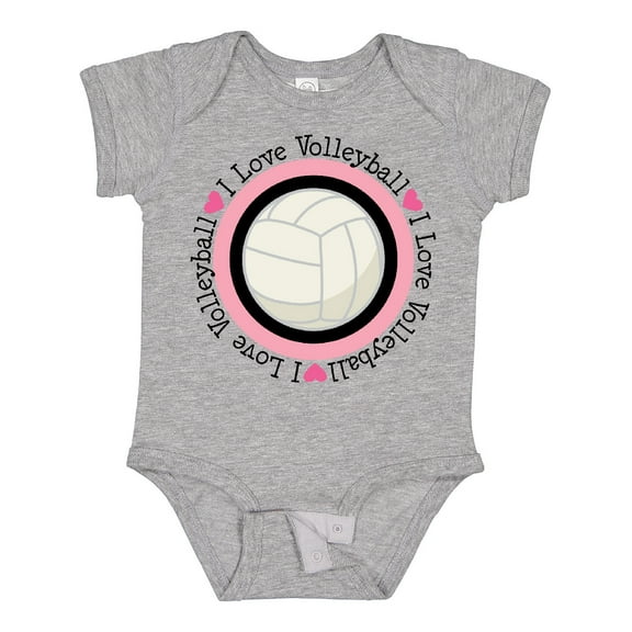 Inktastic I Love Volleyball Sports Girls Baby Bodysuit