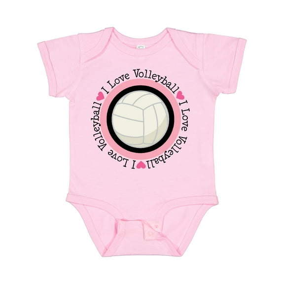 Inktastic I Love Volleyball Sports Girls Baby Bodysuit