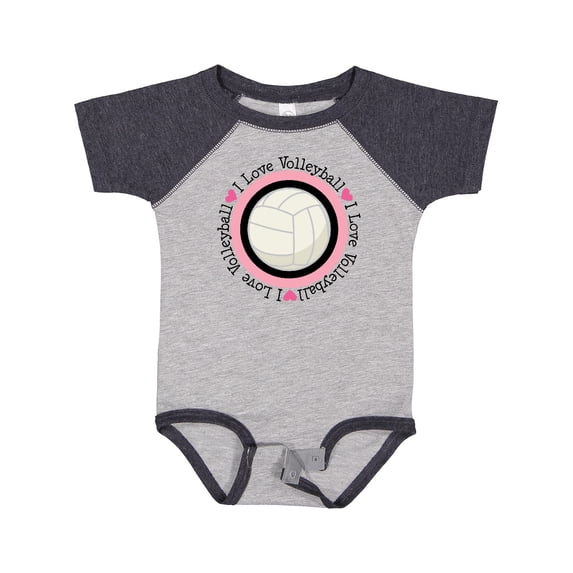 Inktastic I Love Volleyball Sports Girls Baby Bodysuit