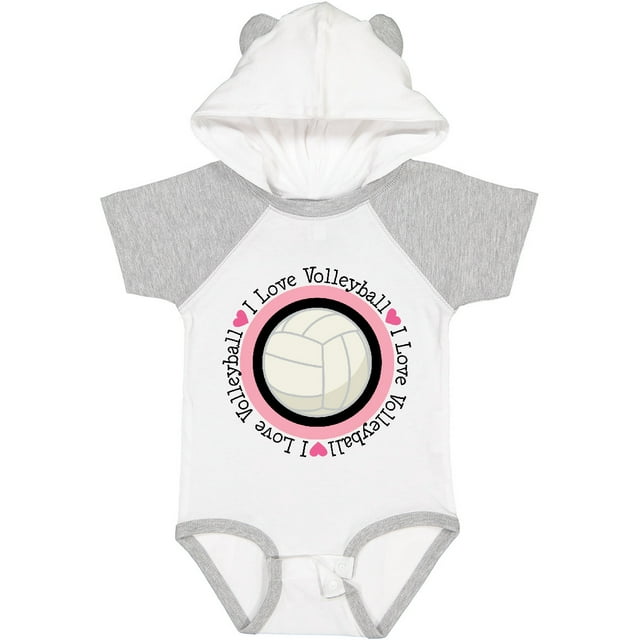Inktastic I Love Volleyball Sports Girls Baby Bodysuit
