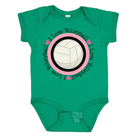 Inktastic I Love Volleyball Sports Girls Baby Bodysuit
