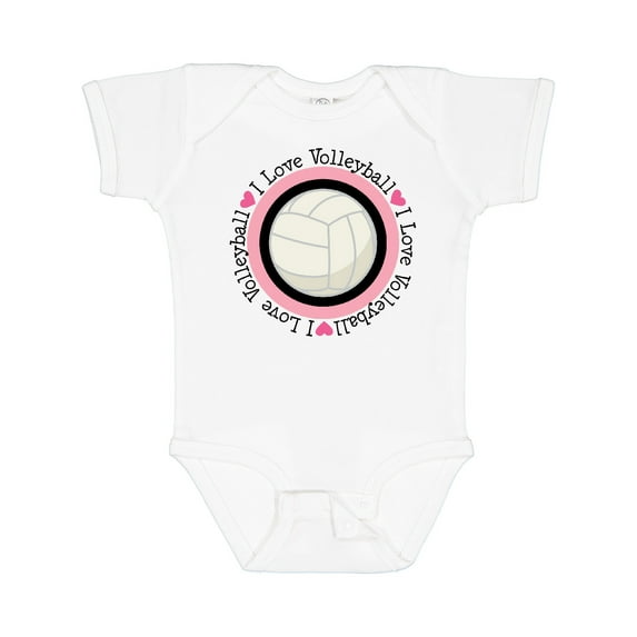 Inktastic I Love Volleyball Sports Girls Baby Bodysuit