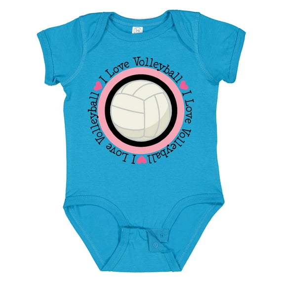Inktastic I Love Volleyball Sports Girls Baby Bodysuit