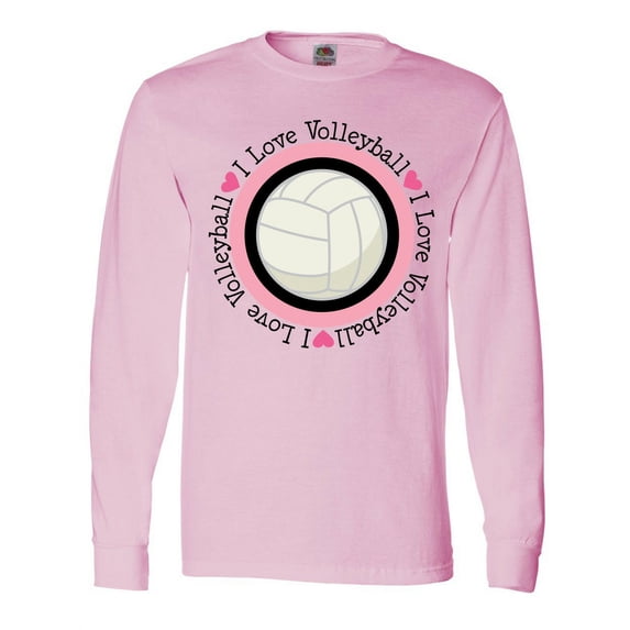 Inktastic I Love Volleyball Sports Long Sleeve T-Shirt