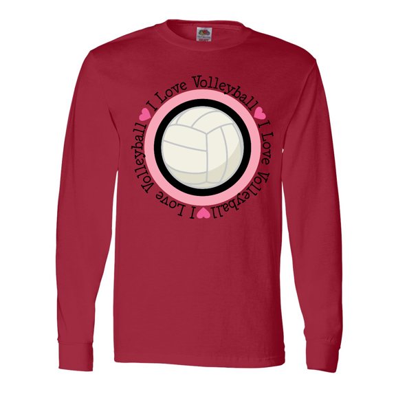 Inktastic I Love Volleyball Sports Long Sleeve T-Shirt
