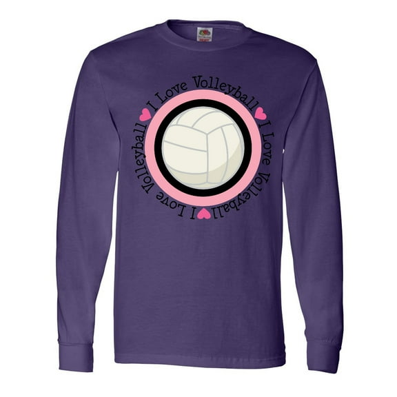 Inktastic I Love Volleyball Sports Long Sleeve T-Shirt