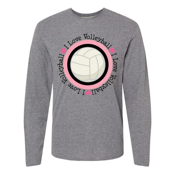 Inktastic I Love Volleyball Sports Long Sleeve T-Shirt