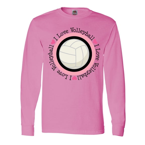 Inktastic I Love Volleyball Sports Long Sleeve T-Shirt
