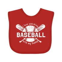 Inktastic I Love Watching Baseball with My Daddy Boys or Girls Baby Bib