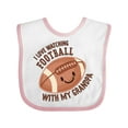 thumbnail image 1 of Inktastic I Love Watching Football with My Grandpa Boys or Girls Baby Bib, 1 of 4