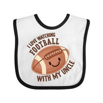 Inktastic I Love Watching Football with My Uncle Boys or Girls Baby Bib