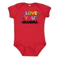 thumbnail image 1 of Inktastic I Love You Grandma with Flowers Girls Baby Bodysuit, 1 of 5