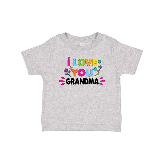 Inktastic I Love You Grandma with Flowers Girls Baby T-Shirt