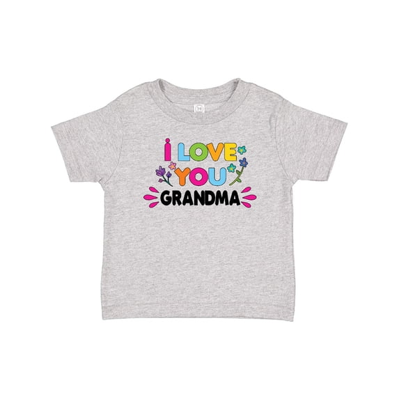 Inktastic I Love You Grandma with Flowers Girls Baby T-Shirt