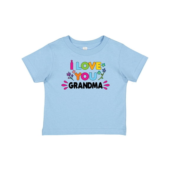 Inktastic I Love You Grandma with Flowers Girls Baby T-Shirt
